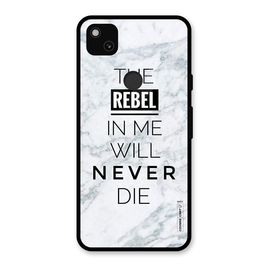 Rebel Will Not Die Glass Back Case for Google Pixel 4a