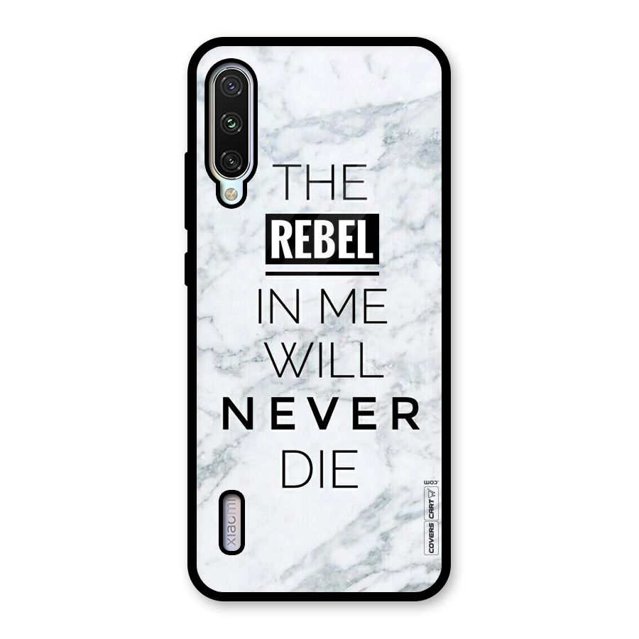 Rebel Will Not Die Glass Back Case for Mi A3
