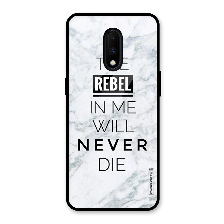 Rebel Will Not Die Glass Back Case for OnePlus 7