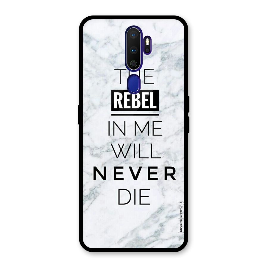 Rebel Will Not Die Glass Back Case for Oppo A9 (2020)