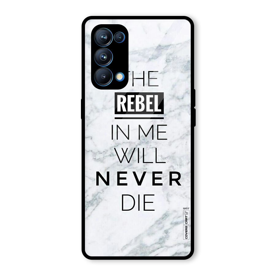 Rebel Will Not Die Glass Back Case for Oppo Reno5 Pro 5G