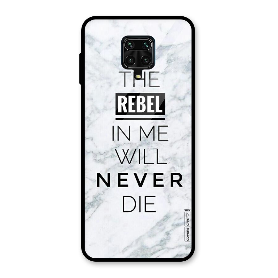 Rebel Will Not Die Glass Back Case for Poco M2 Pro