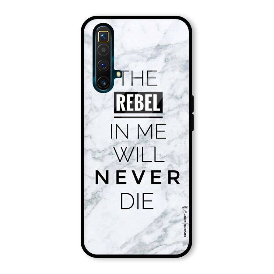 Rebel Will Not Die Glass Back Case for Realme X3 SuperZoom