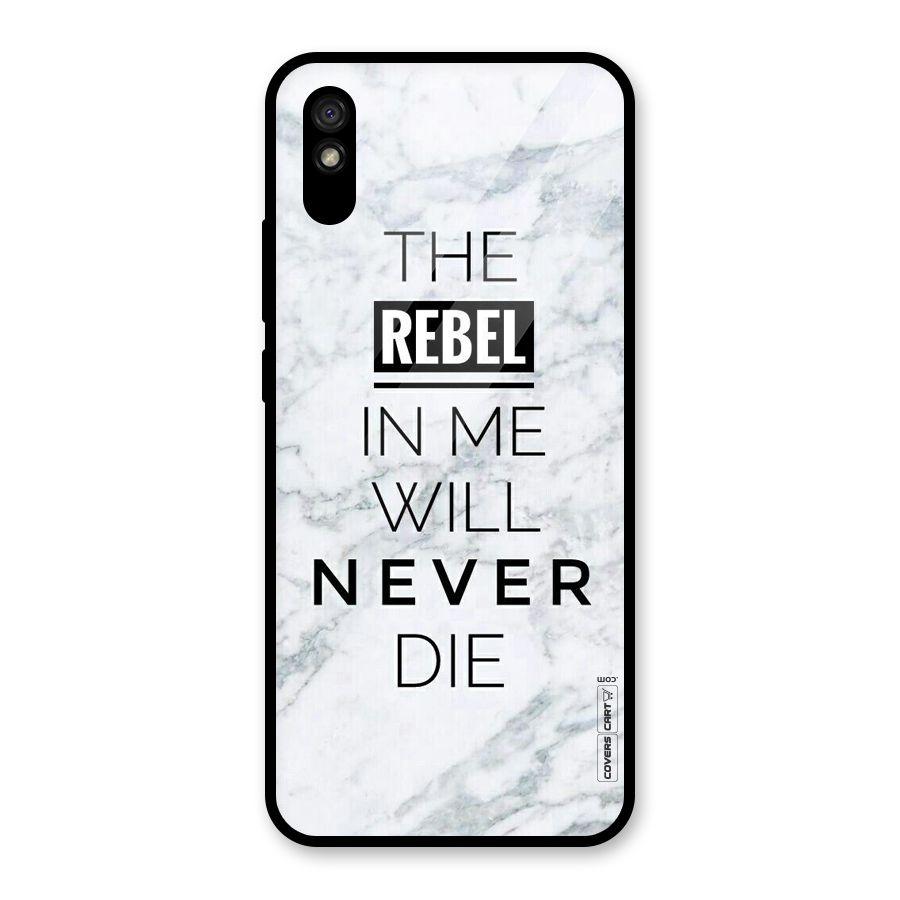 Rebel Will Not Die Glass Back Case for Redmi 9i