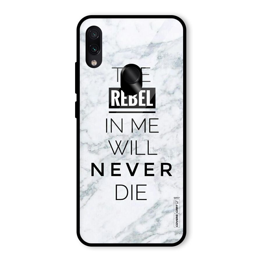 Rebel Will Not Die Glass Back Case for Redmi Note 7