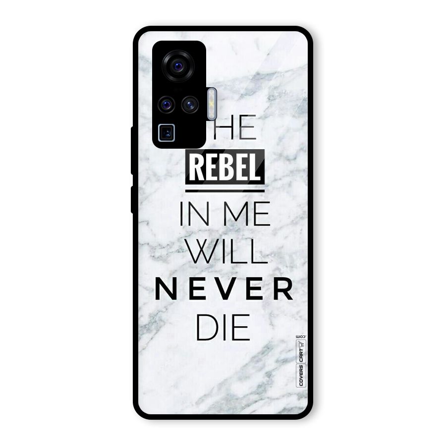 Rebel Will Not Die Glass Back Case for Vivo X50 Pro