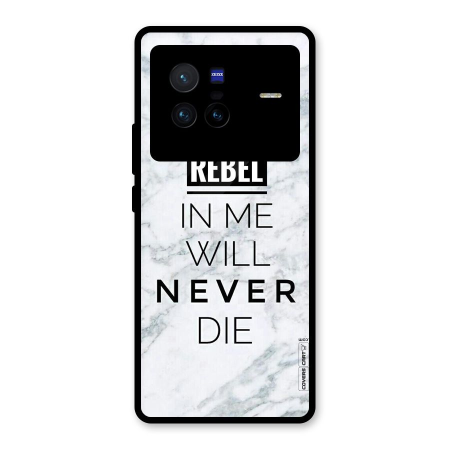 Rebel Will Not Die Glass Back Case for Vivo X80