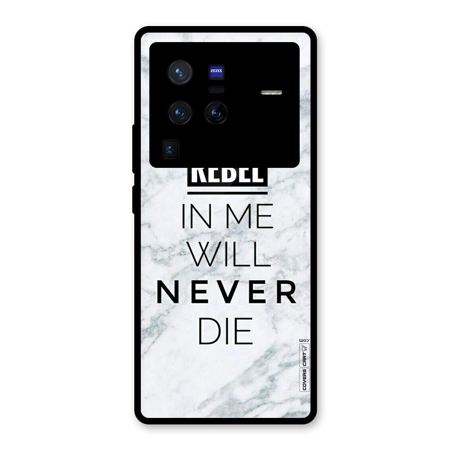 Rebel Will Not Die Glass Back Case for Vivo X80 Pro
