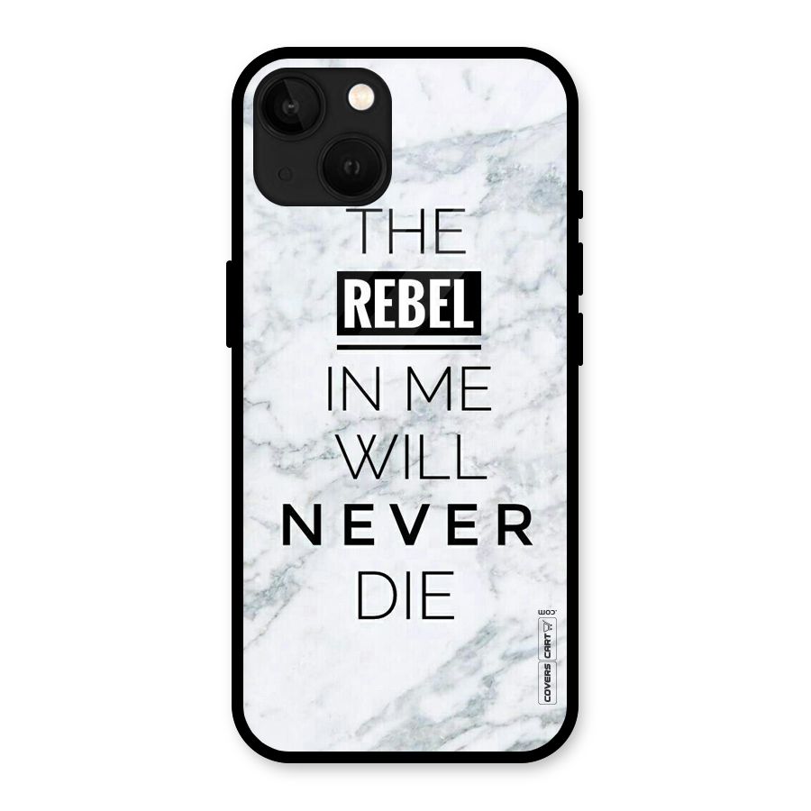 Rebel Will Not Die Glass Back Case for iPhone 13