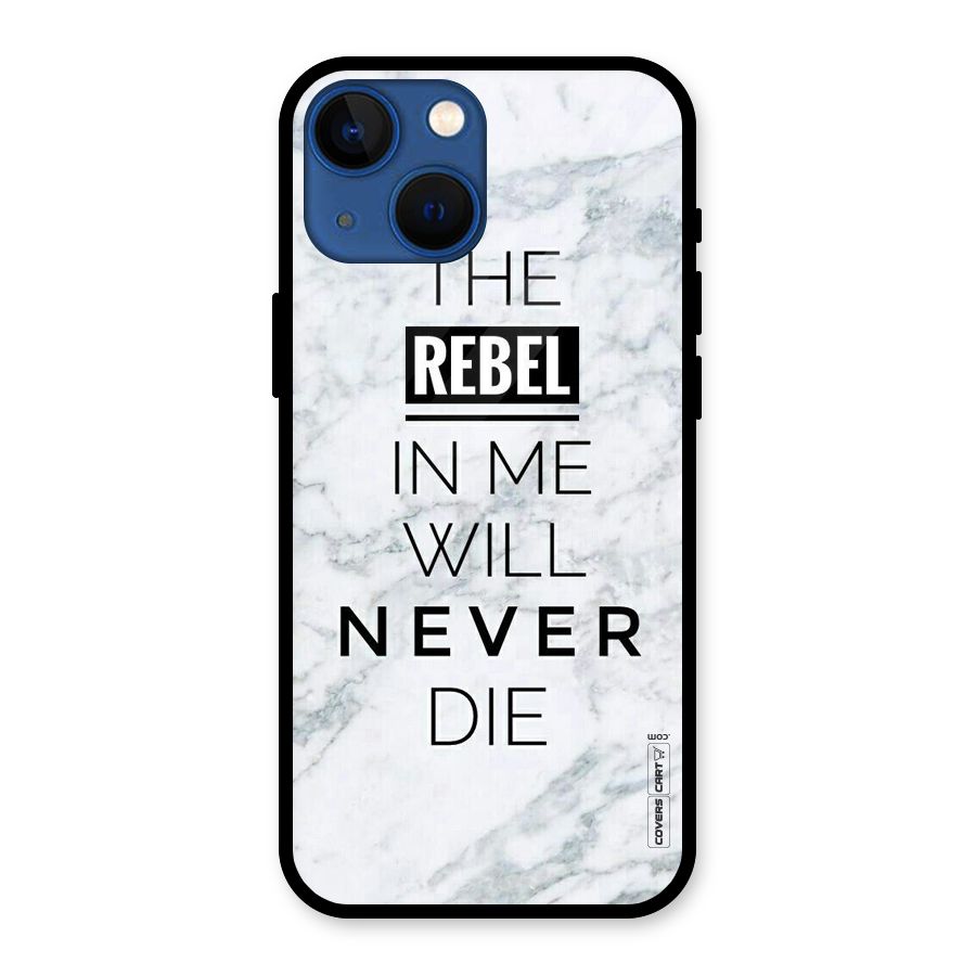 Rebel Will Not Die Glass Back Case for iPhone 13 Mini