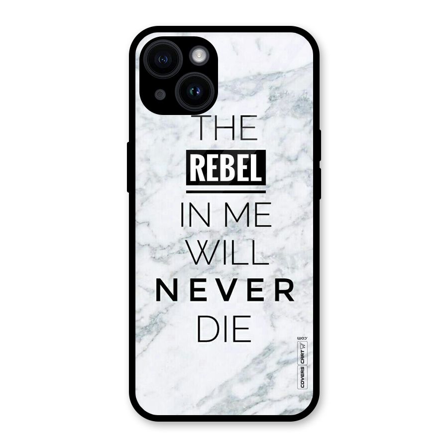 Rebel Will Not Die Glass Back Case for iPhone 14