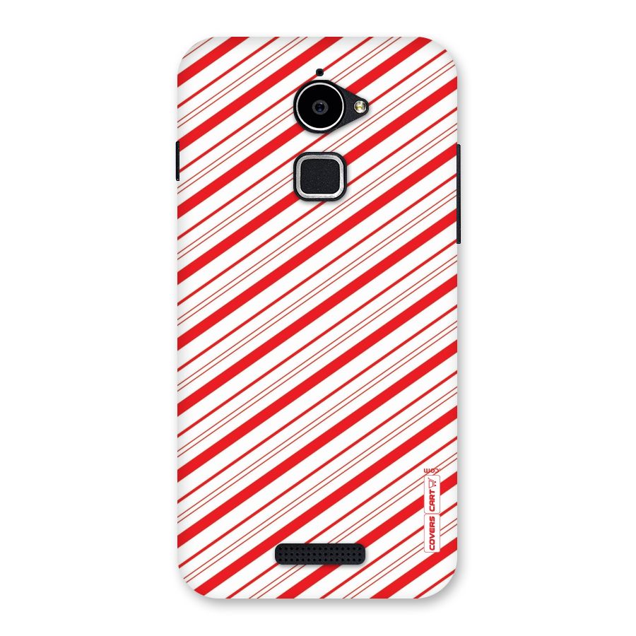 Red And White Diagonal Stripes Back Case for Coolpad Note 3 Lite