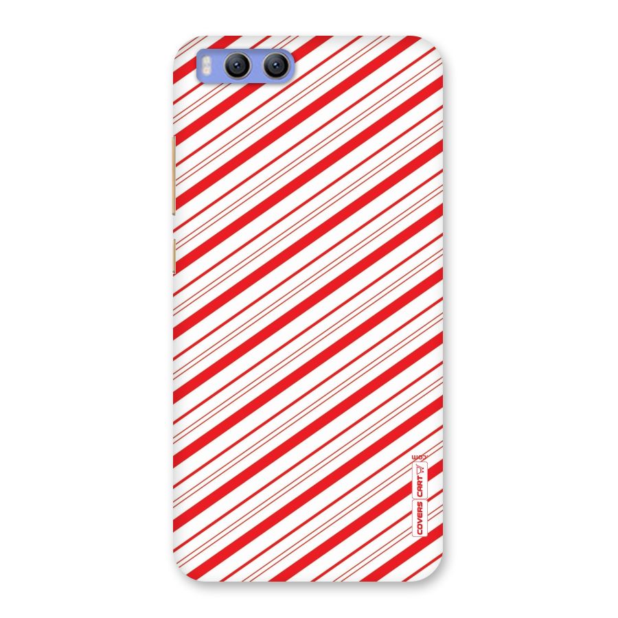 Red And White Diagonal Stripes Back Case for Xiaomi Mi 6