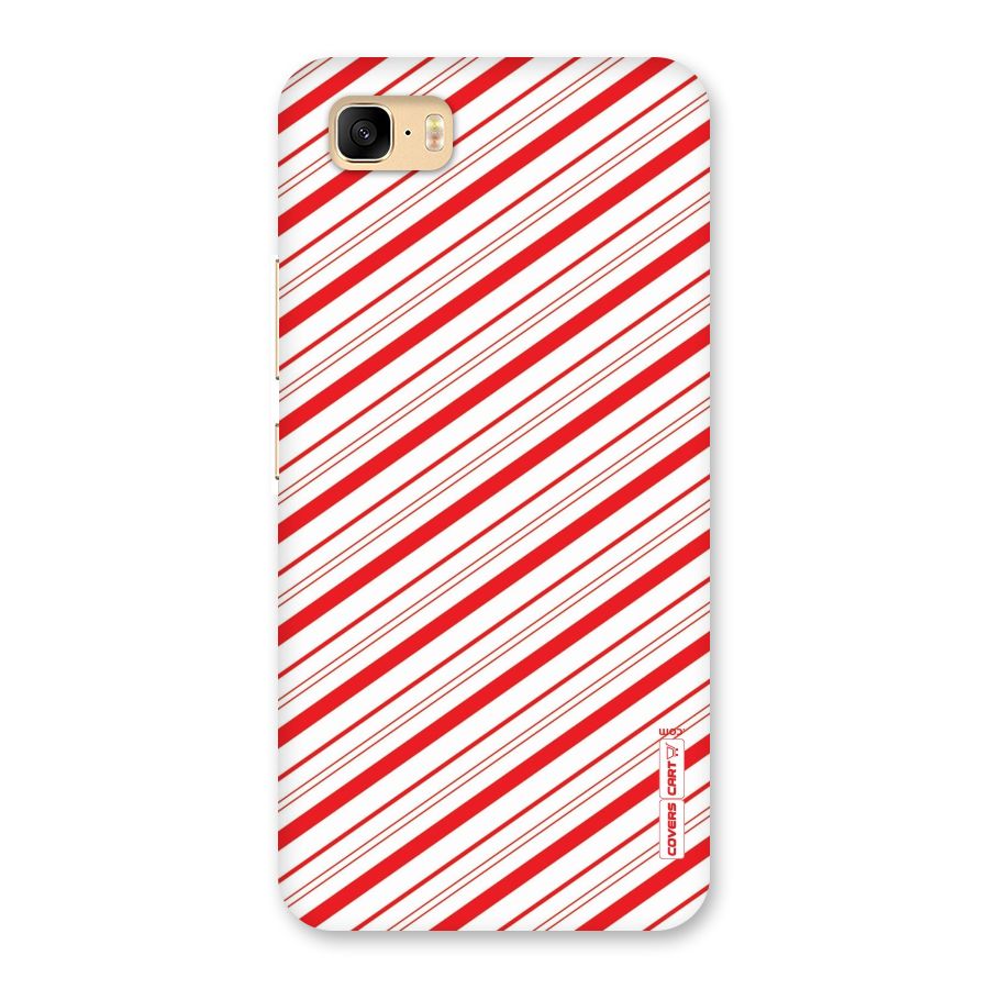 Red And White Diagonal Stripes Back Case for Zenfone 3s Max