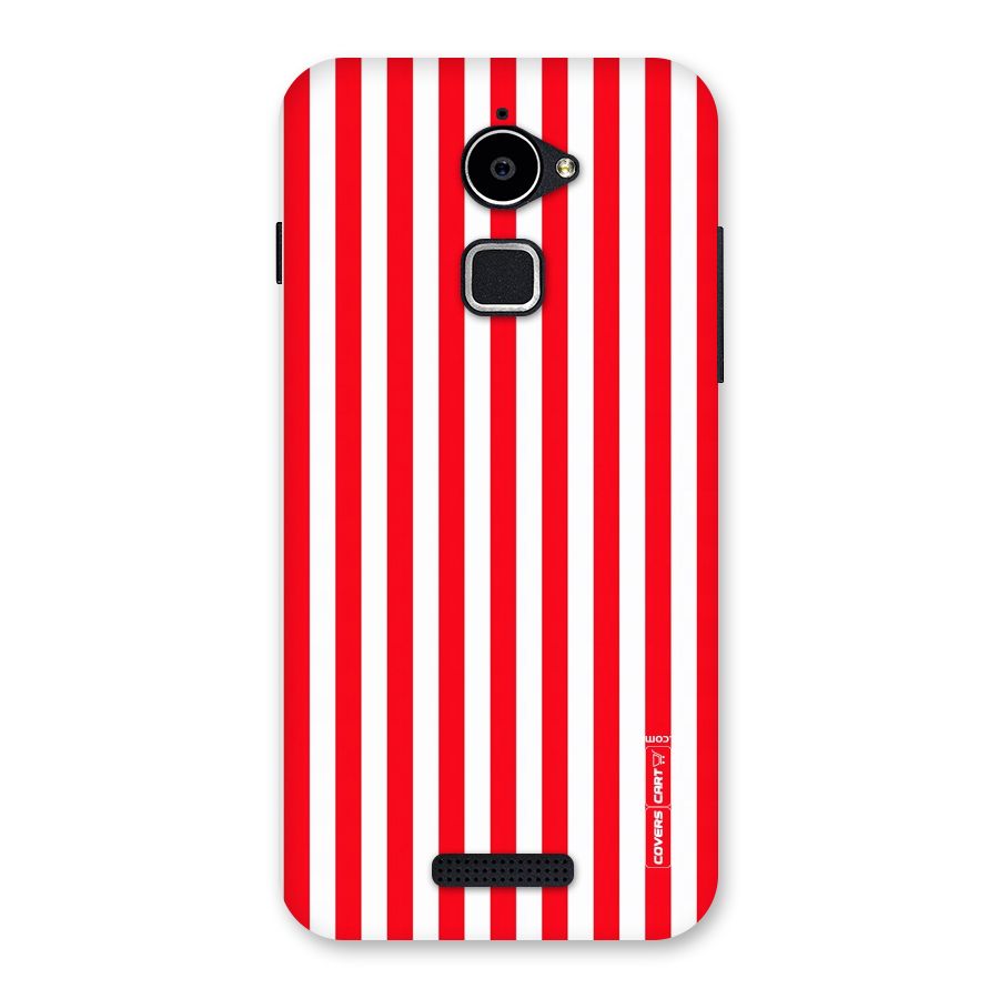 Red And White Straight Stripes Back Case for Coolpad Note 3 Lite