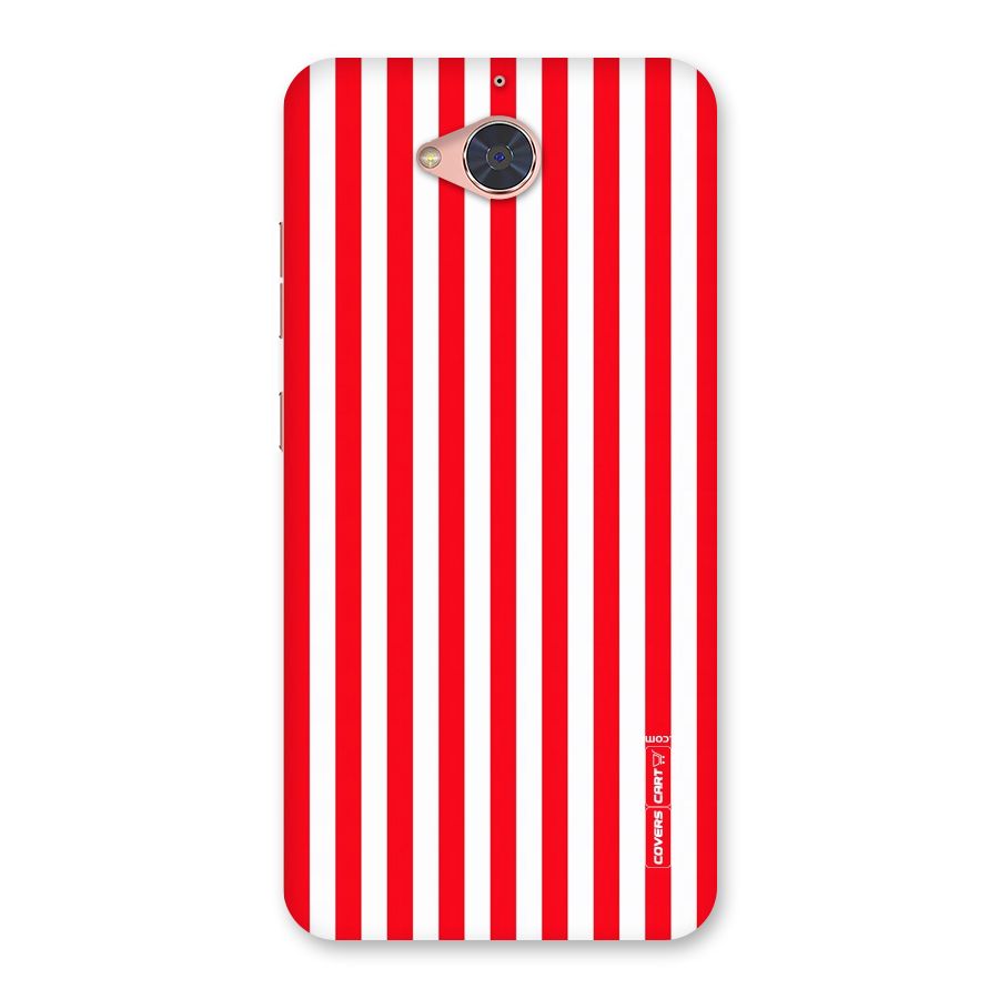 Red And White Straight Stripes Back Case for Gionee S6 Pro
