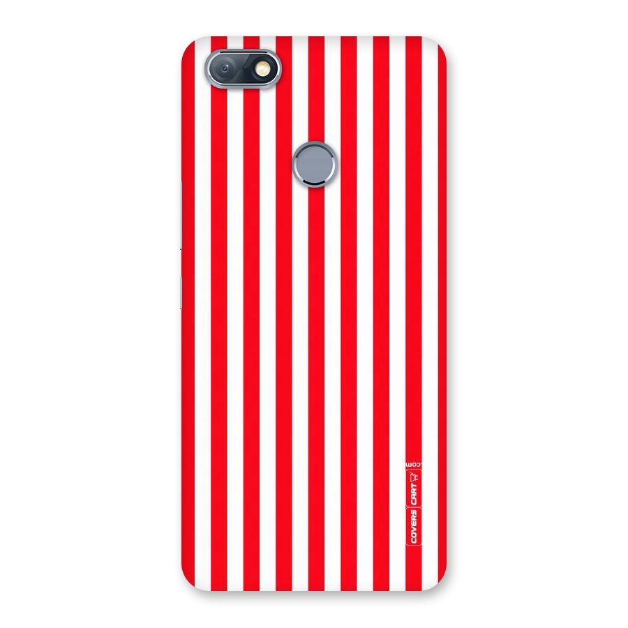 Red And White Straight Stripes Back Case for Infinix Note 5