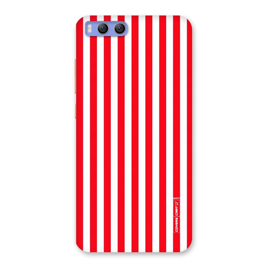 Red And White Straight Stripes Back Case for Xiaomi Mi 6