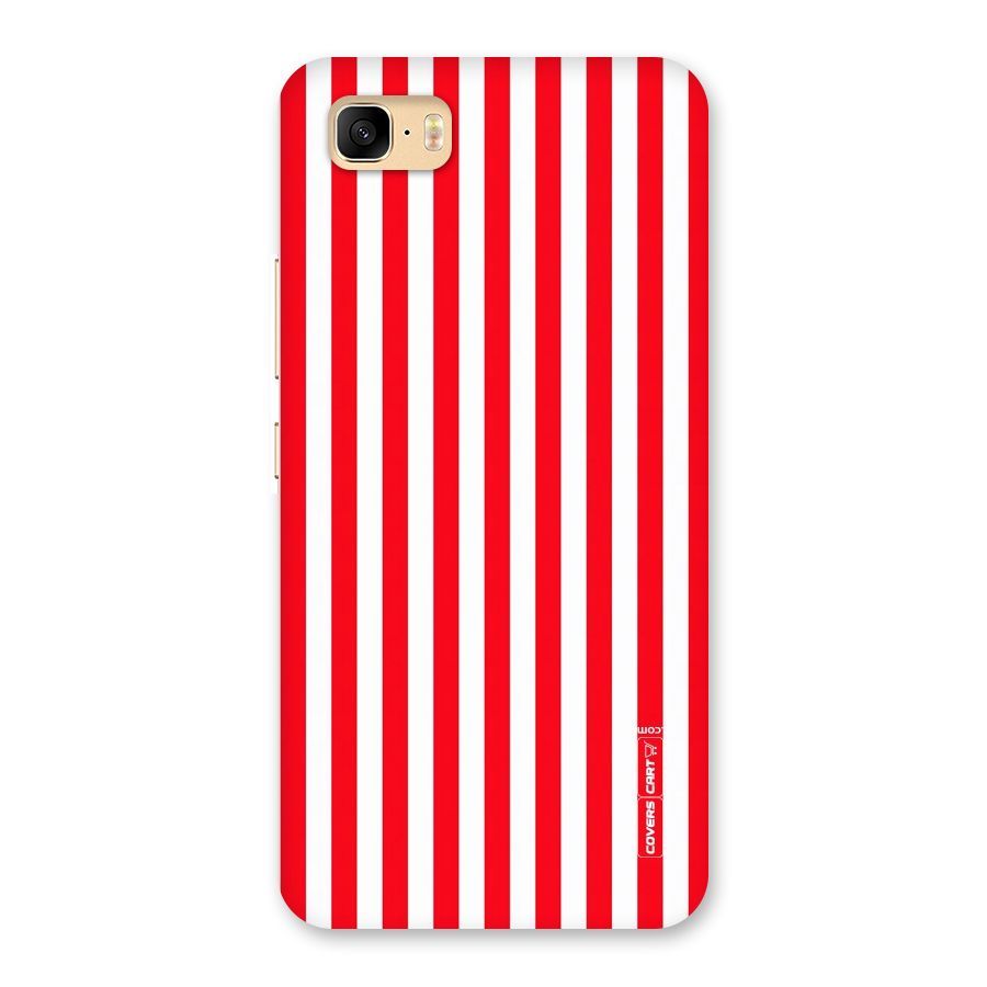 Red And White Straight Stripes Back Case for Zenfone 3s Max