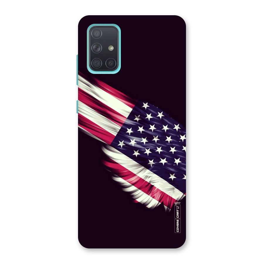 Red And White Stripes Stars Back Case for Galaxy A71