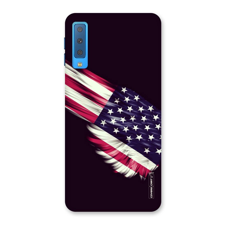 Red And White Stripes Stars Back Case for Galaxy A7 (2018)