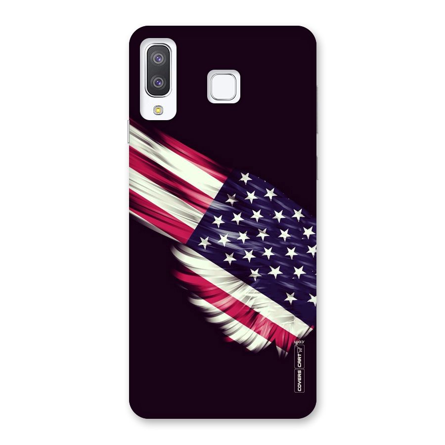 Red And White Stripes Stars Back Case for Galaxy A8 Star