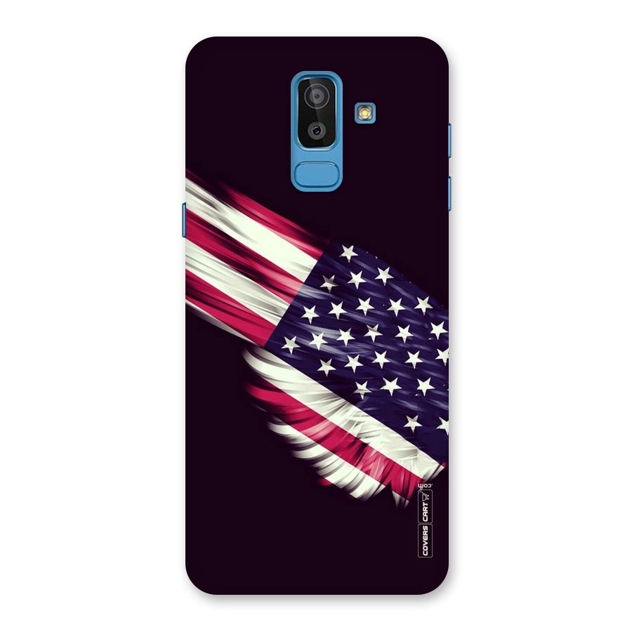 Red And White Stripes Stars Back Case for Galaxy J8