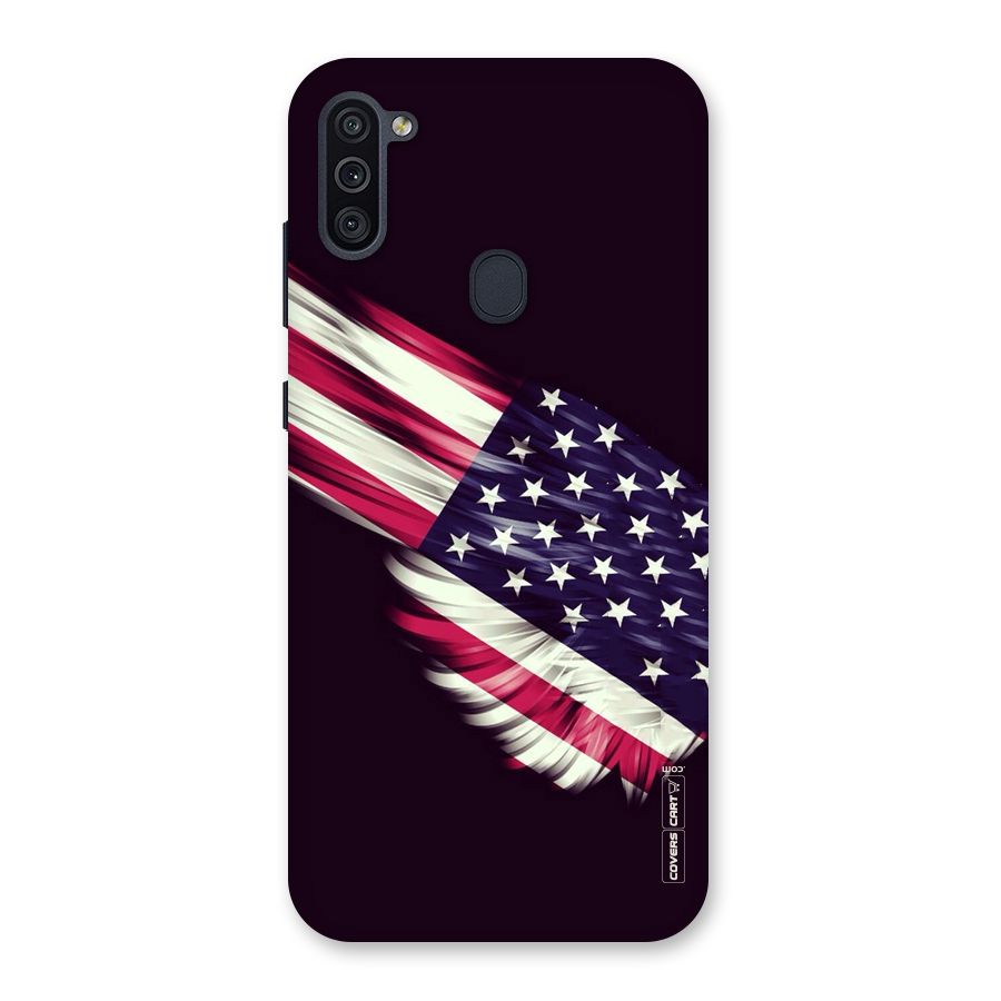 Red And White Stripes Stars Back Case for Galaxy M11