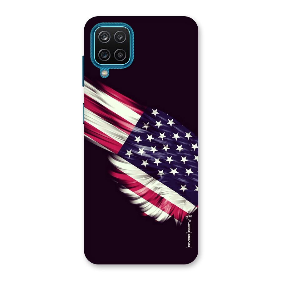 Red And White Stripes Stars Back Case for Galaxy M12