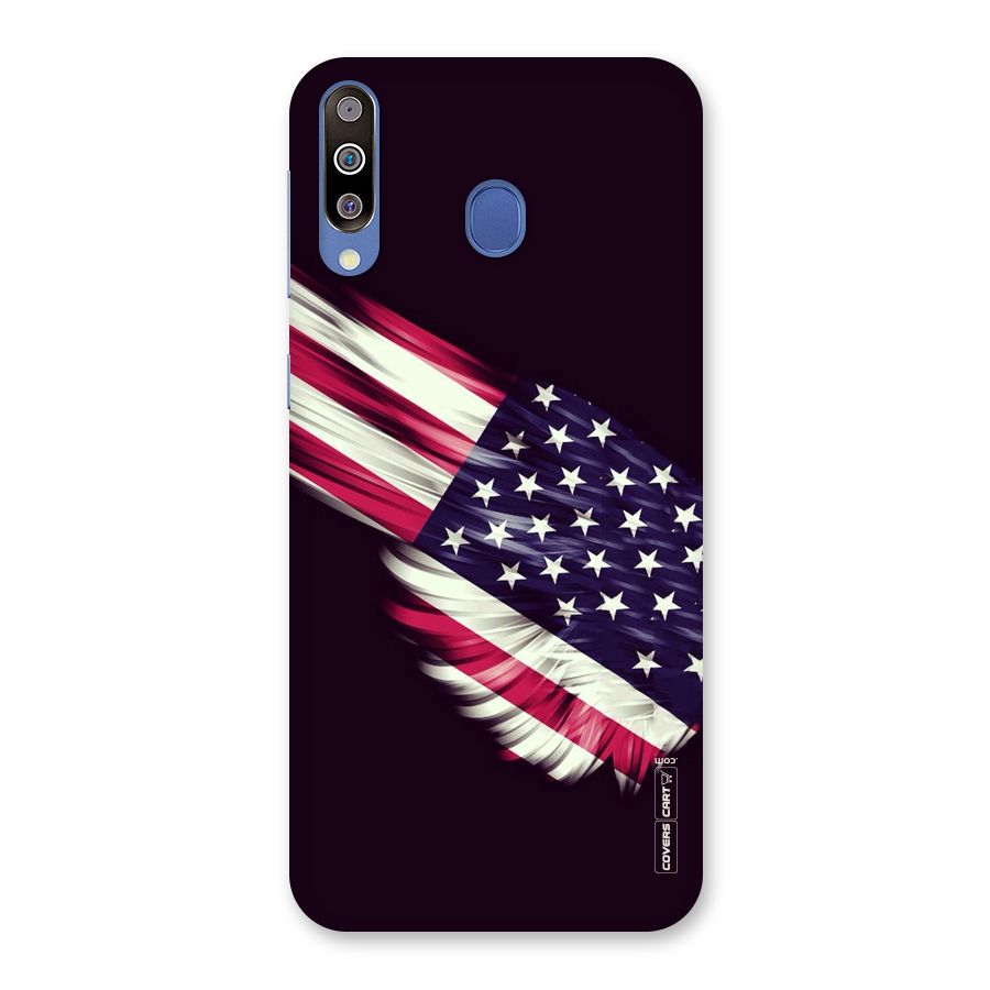 Red And White Stripes Stars Back Case for Galaxy M30