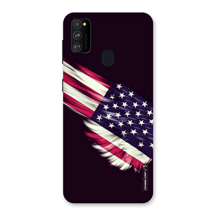Red And White Stripes Stars Back Case for Galaxy M30s