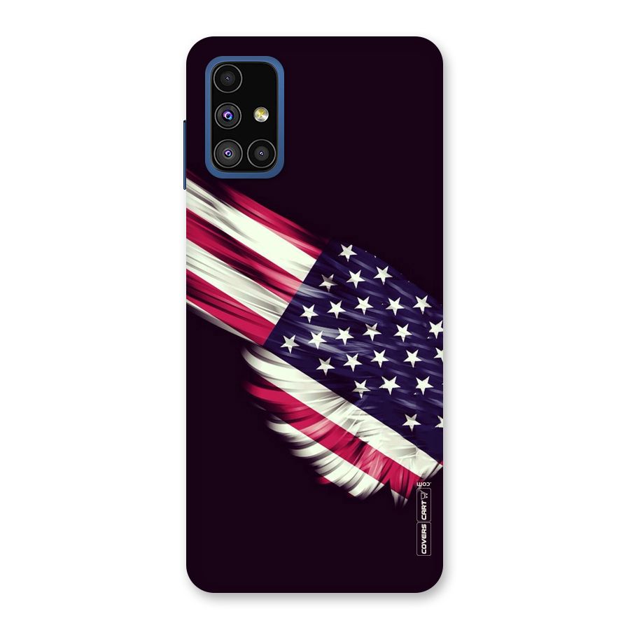 Red And White Stripes Stars Back Case for Galaxy M51