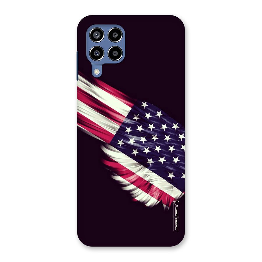 Red And White Stripes Stars Back Case for Galaxy M53 5G