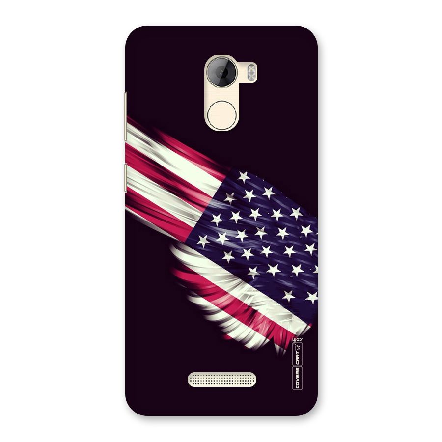 Red And White Stripes Stars Back Case for Gionee A1 LIte