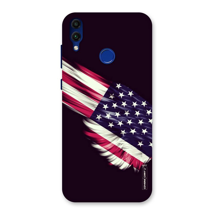 Red And White Stripes Stars Back Case for Honor 8C