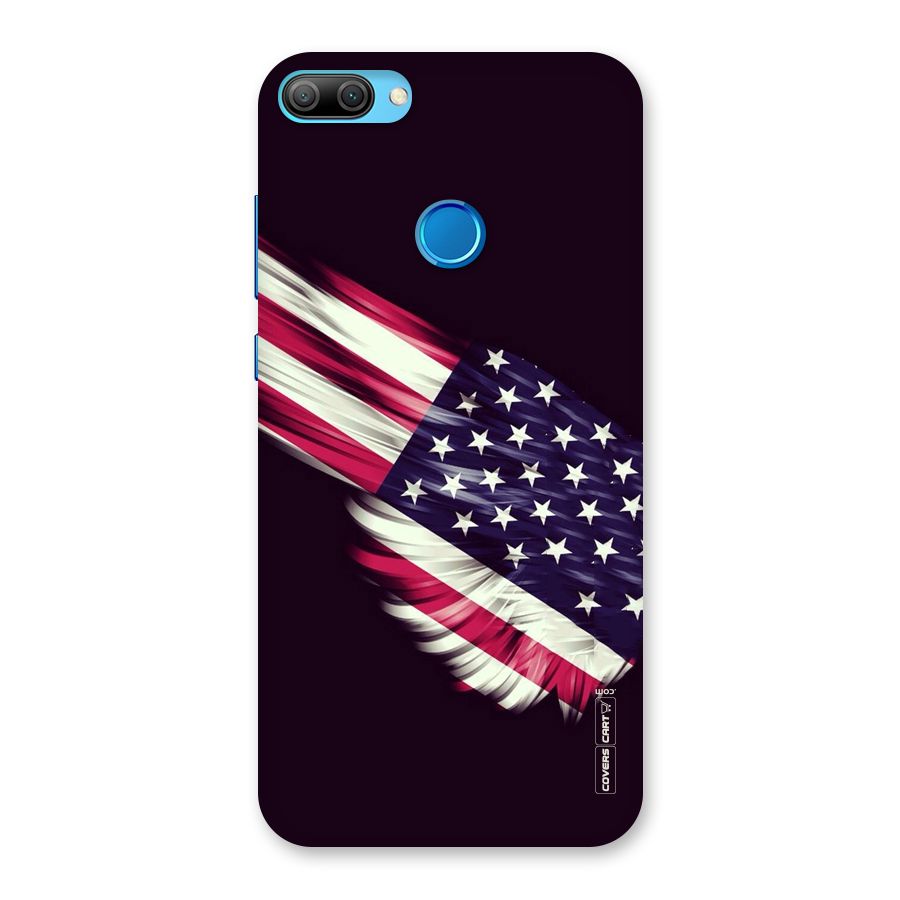 Red And White Stripes Stars Back Case for Honor 9N