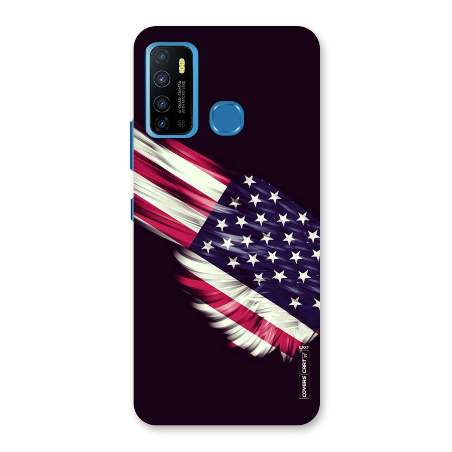 Red And White Stripes Stars Back Case for Infinix Hot 9