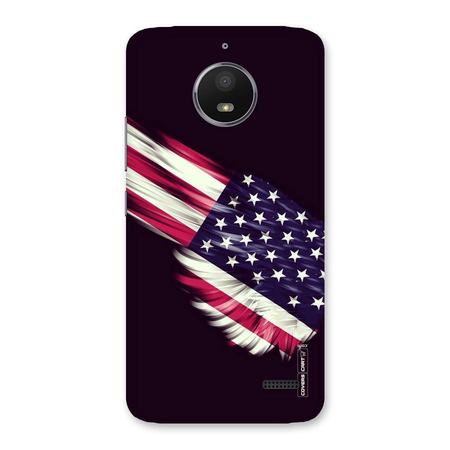 Red And White Stripes Stars Back Case for Moto E4