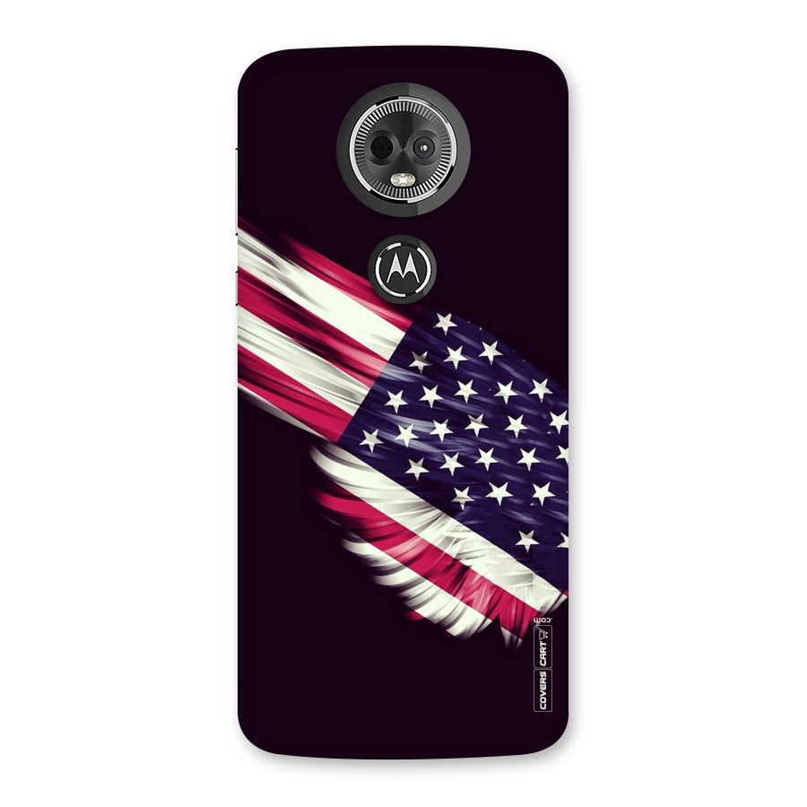 Red And White Stripes Stars Back Case for Moto E5 Plus