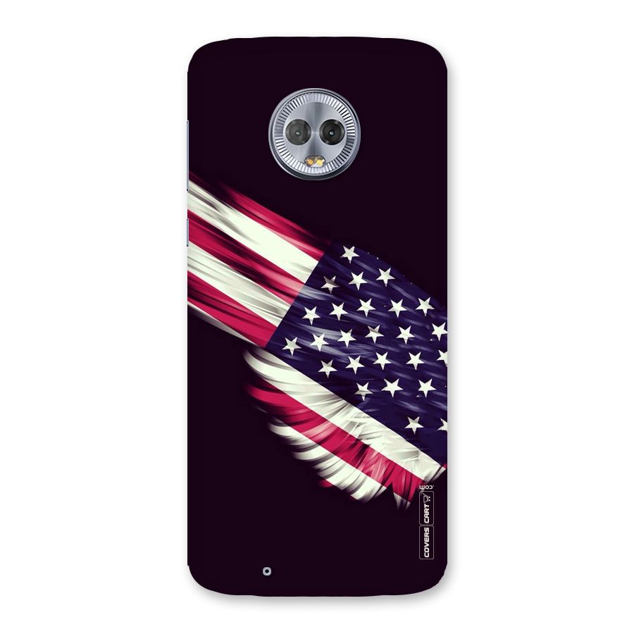 Red And White Stripes Stars Back Case for Moto G6