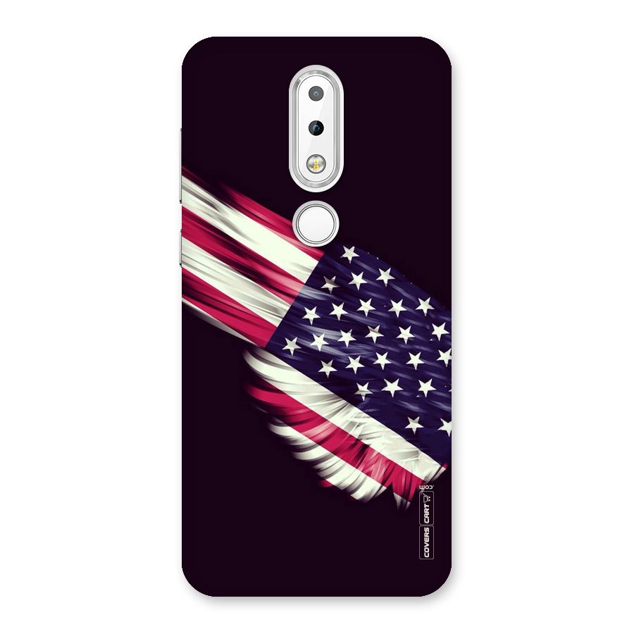 Red And White Stripes Stars Back Case for Nokia 6.1 Plus