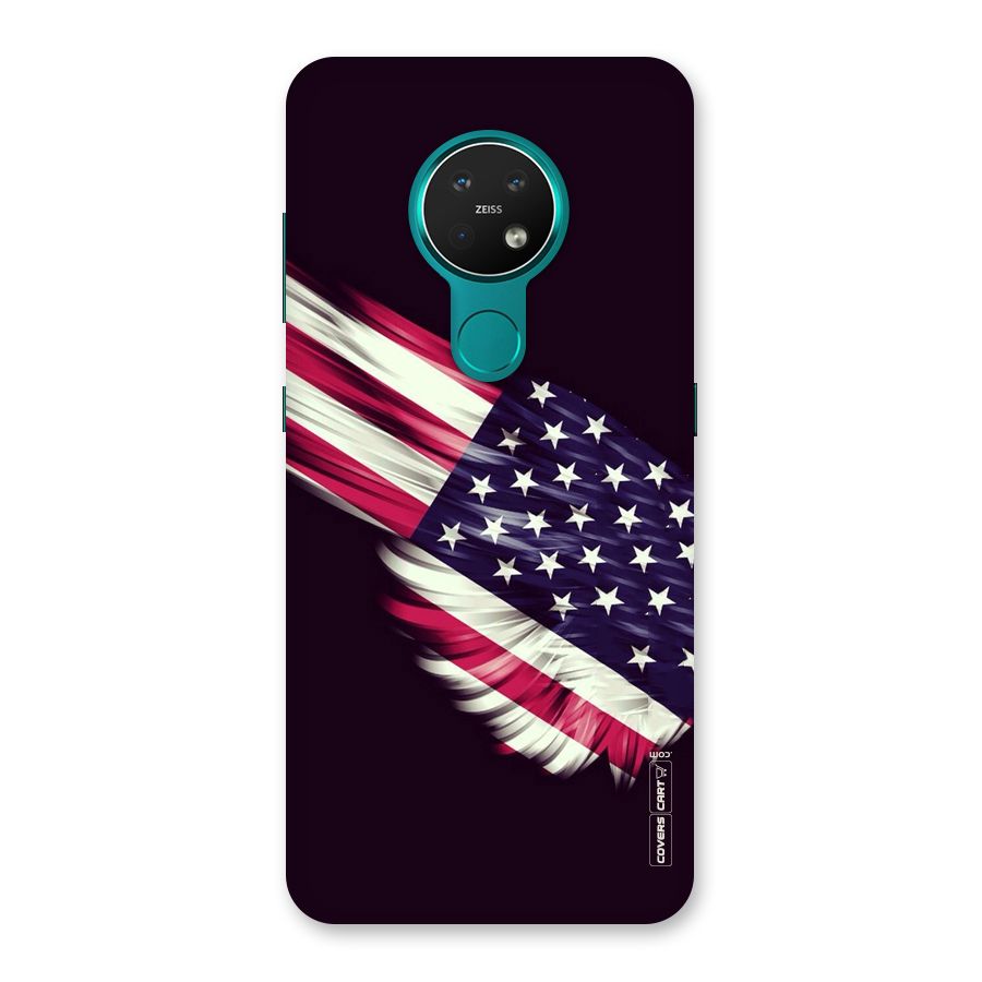 Red And White Stripes Stars Back Case for Nokia 7.2