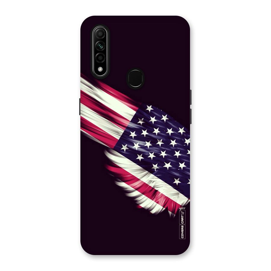 Red And White Stripes Stars Back Case for Oppo A31
