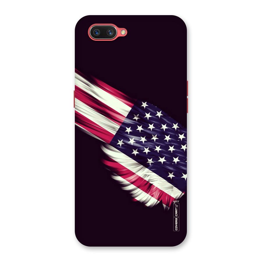 Red And White Stripes Stars Back Case for Oppo A3s