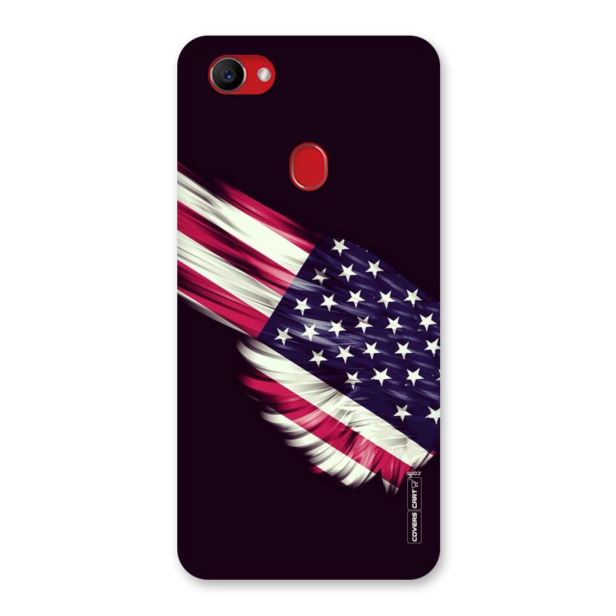 Red And White Stripes Stars Back Case for Oppo F7