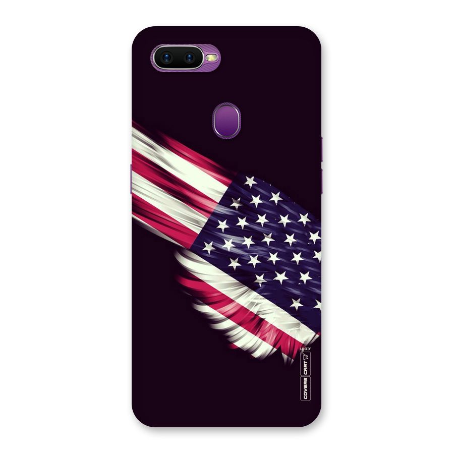 Red And White Stripes Stars Back Case for Oppo F9