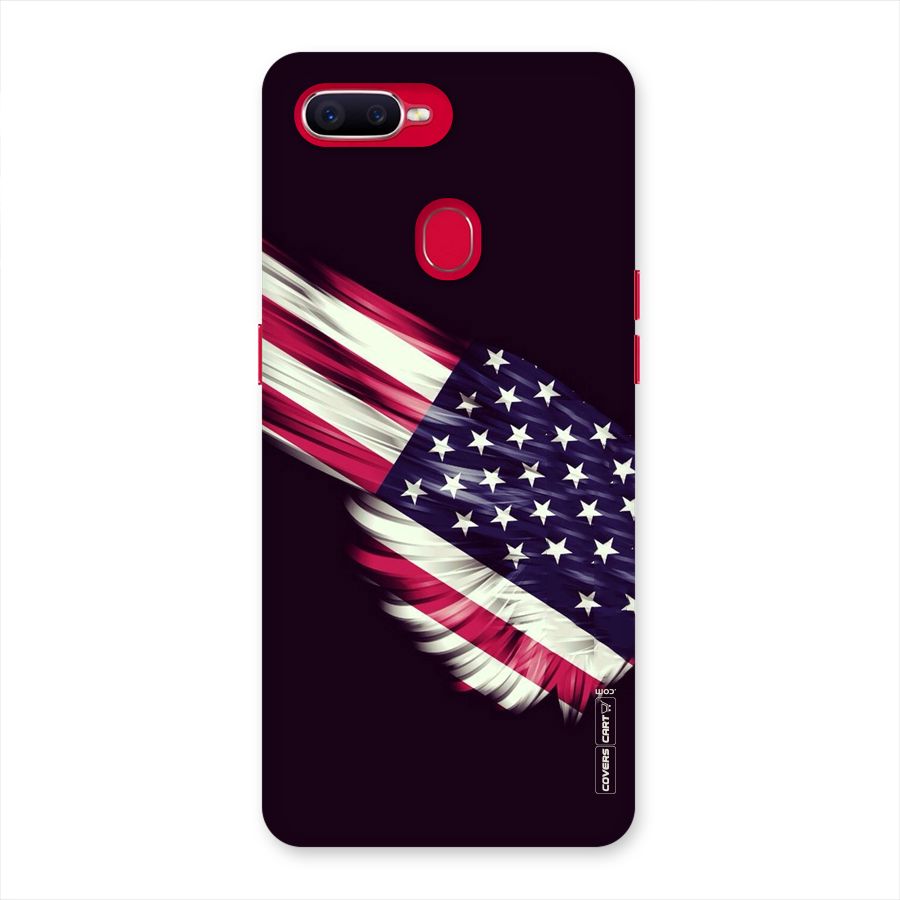 Red And White Stripes Stars Back Case for Oppo F9 Pro