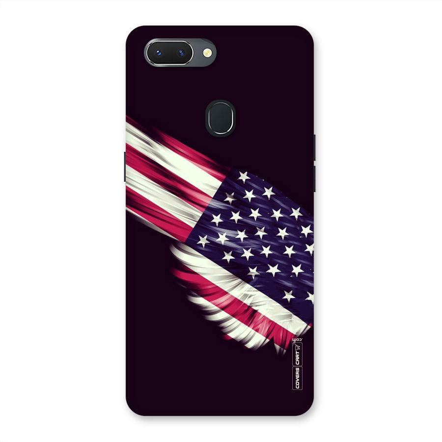 Red And White Stripes Stars Back Case for Oppo Realme 2