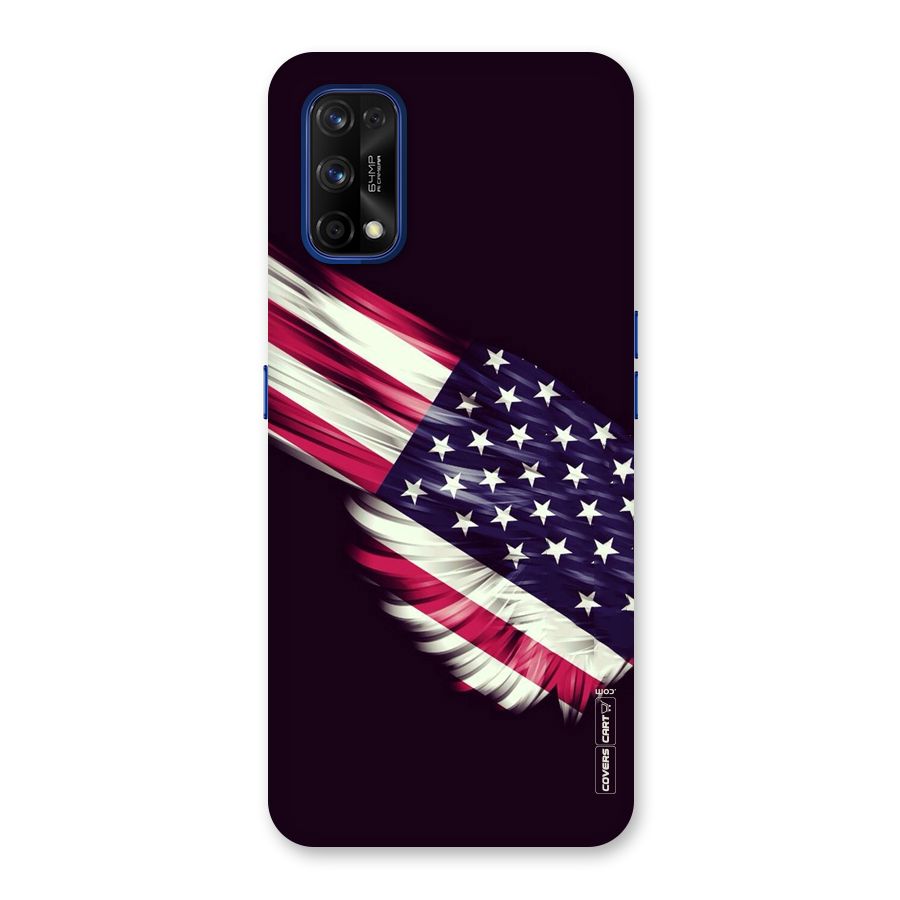 Red And White Stripes Stars Back Case for Realme 7 Pro