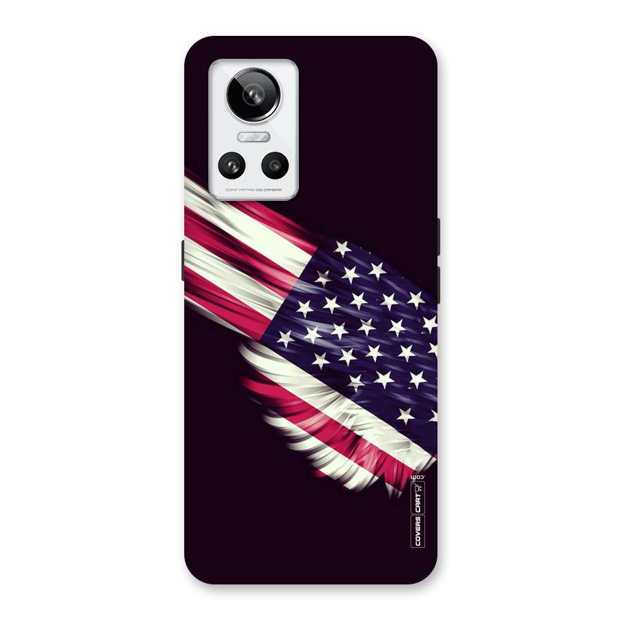 Red And White Stripes Stars Back Case for Realme GT Neo 3
